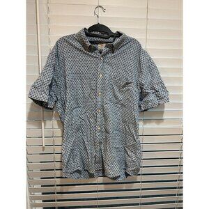 Faherty Printed Short Sleeve Button Up Shirt - Size‎ L